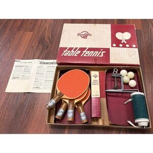 Vintage Revelation Table Tennis Set 4 Paddles 4 Balls and Net in box